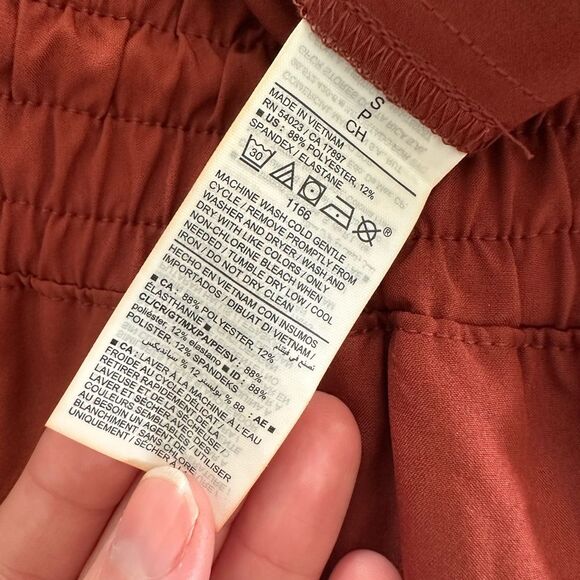 Old Navy Extra High-Waisted StretchTech Rust Cargo Jogger Gym Pants size Small - Picture 13 of 14